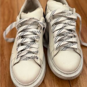 Alexander McQueen Off-White Leather Sneaker Interior Detail